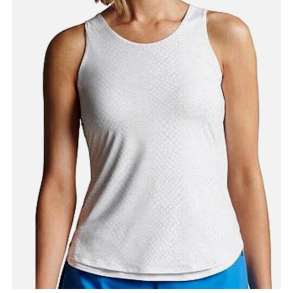 PETER MILLAR BILLIE DOUBLE LAYER TANK SLITHERING WHITE S LS23EK101